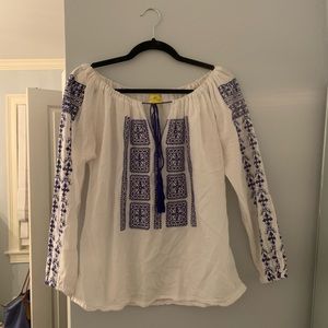 White Embroidered Blouse